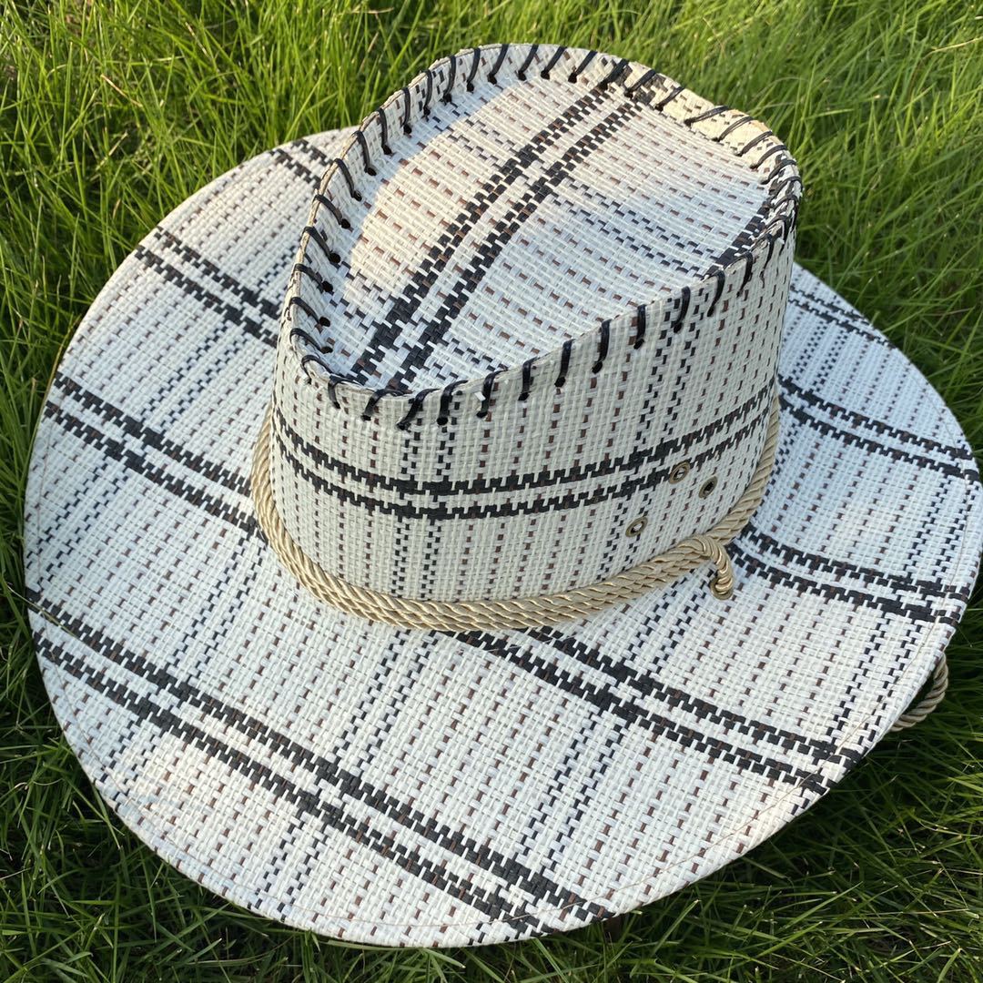 Spring and Summer Men's Straw Hat Cowboy Hat Wide Brim Outdoor Knight's Cap Camping Hat Sun Protection Sun Shade Straw Hat Travel Top Hat Spring and Summer Men's Straw Hat Cowboy Hat Wide Brim Outdoor Knight's Cap Camping Hat Sun Protection Sun Shade Straw Hat Travel Top Hat