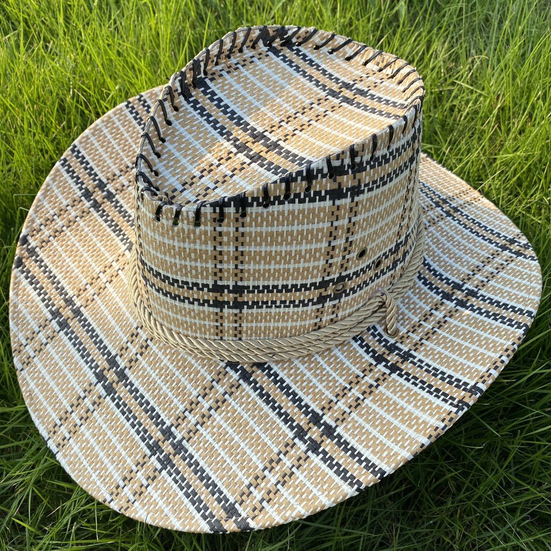 Spring and Summer Men's Straw Hat Cowboy Hat Wide Brim Outdoor Knight's Cap Camping Hat Sun Protection Sun Shade Straw Hat Travel Top Hat Spring and Summer Men's Straw Hat Cowboy Hat Wide Brim Outdoor Knight's Cap Camping Hat Sun Protection Sun Shade Straw Hat Travel Top Hat