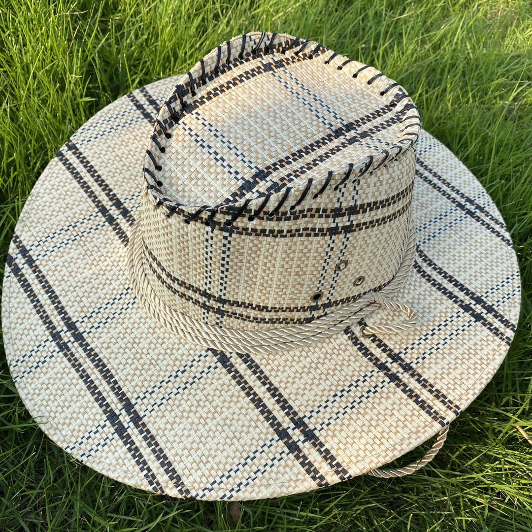 Spring and Summer Men's Straw Hat Cowboy Hat Wide Brim Outdoor Knight's Cap Camping Hat Sun Protection Sun Shade Straw Hat Travel Top Hat Spring and Summer Men's Straw Hat Cowboy Hat Wide Brim Outdoor Knight's Cap Camping Hat Sun Protection Sun Shade Straw Hat Travel Top Hat