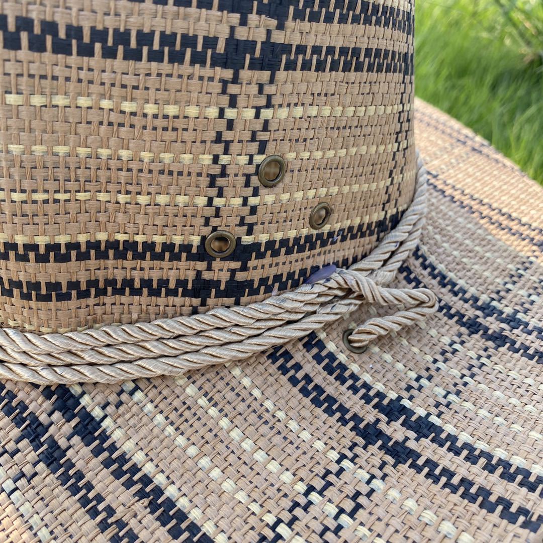 Spring and Summer Men's Straw Hat Cowboy Hat Wide Brim Outdoor Knight's Cap Camping Hat Sun Protection Sun Shade Straw Hat Travel Top Hat Spring and Summer Men's Straw Hat Cowboy Hat Wide Brim Outdoor Knight's Cap Camping Hat Sun Protection Sun Shade Straw Hat Travel Top Hat