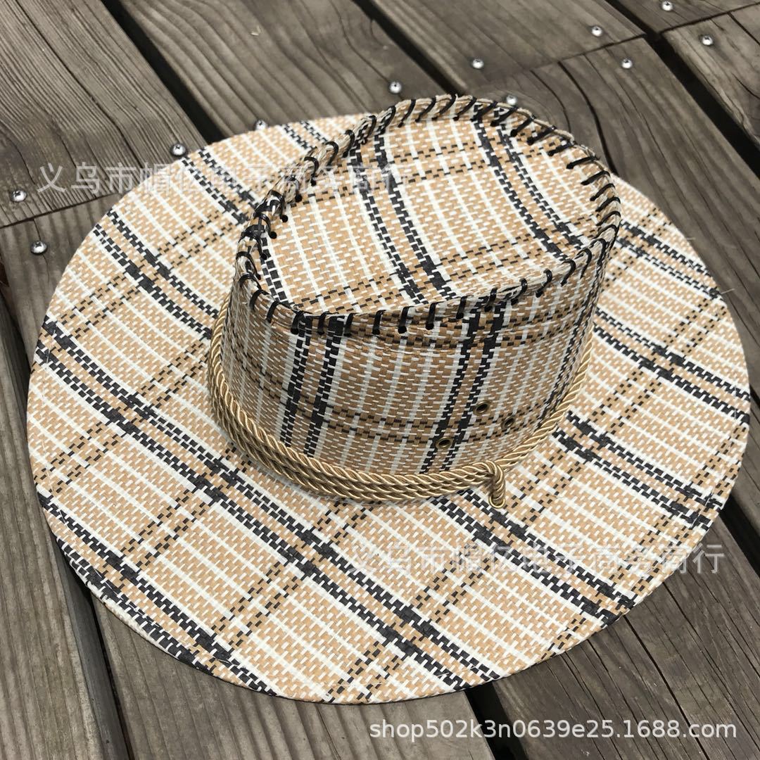Spring and Summer Men's Straw Hat Cowboy Hat Wide Brim Outdoor Knight's Cap Camping Hat Sun Protection Sun Shade Straw Hat Travel Top Hat Spring and Summer Men's Straw Hat Cowboy Hat Wide Brim Outdoor Knight's Cap Camping Hat Sun Protection Sun Shade Straw Hat Travel Top Hat