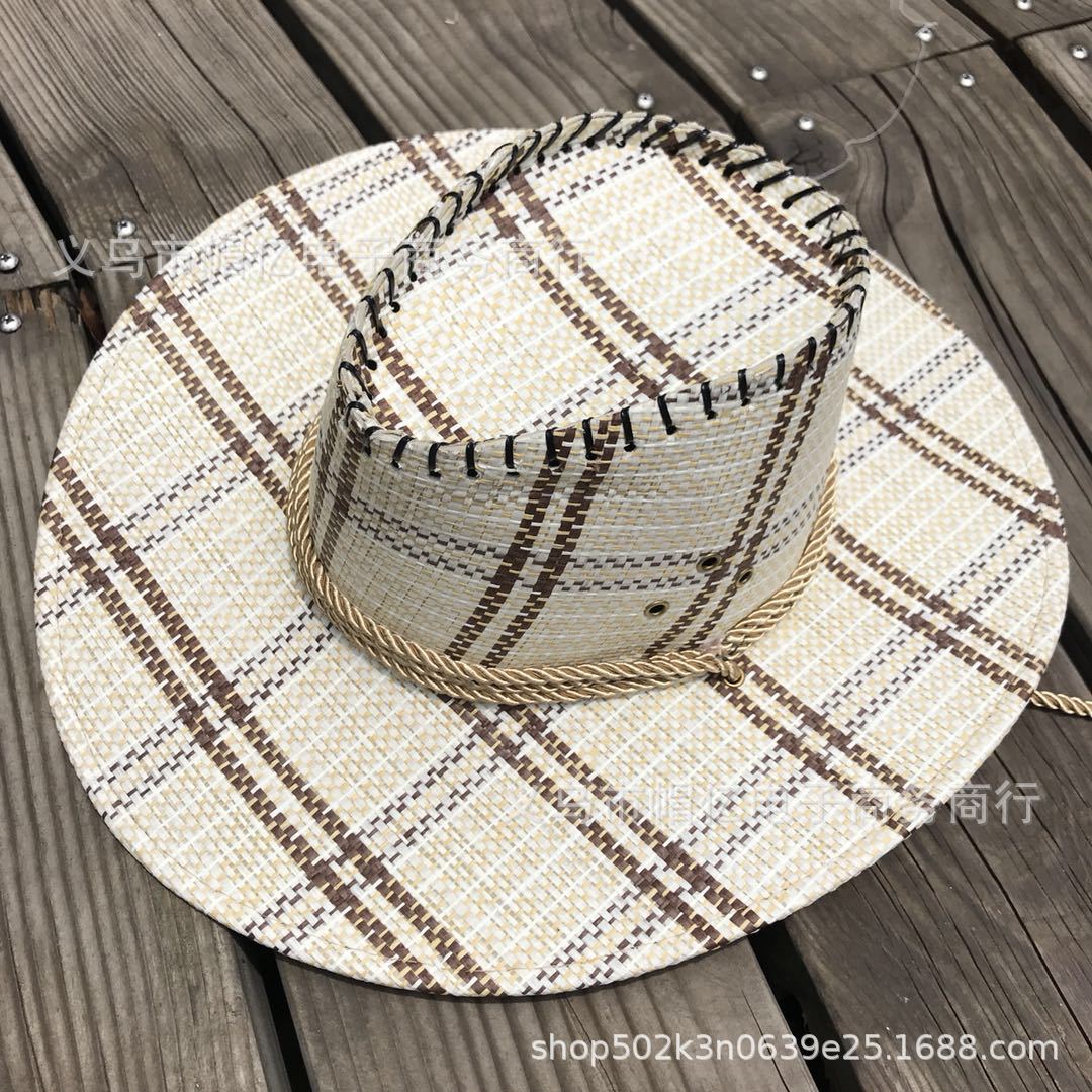 Spring and Summer Men's Straw Hat Cowboy Hat Wide Brim Outdoor Knight's Cap Camping Hat Sun Protection Sun Shade Straw Hat Travel Top Hat Spring and Summer Men's Straw Hat Cowboy Hat Wide Brim Outdoor Knight's Cap Camping Hat Sun Protection Sun Shade Straw Hat Travel Top Hat