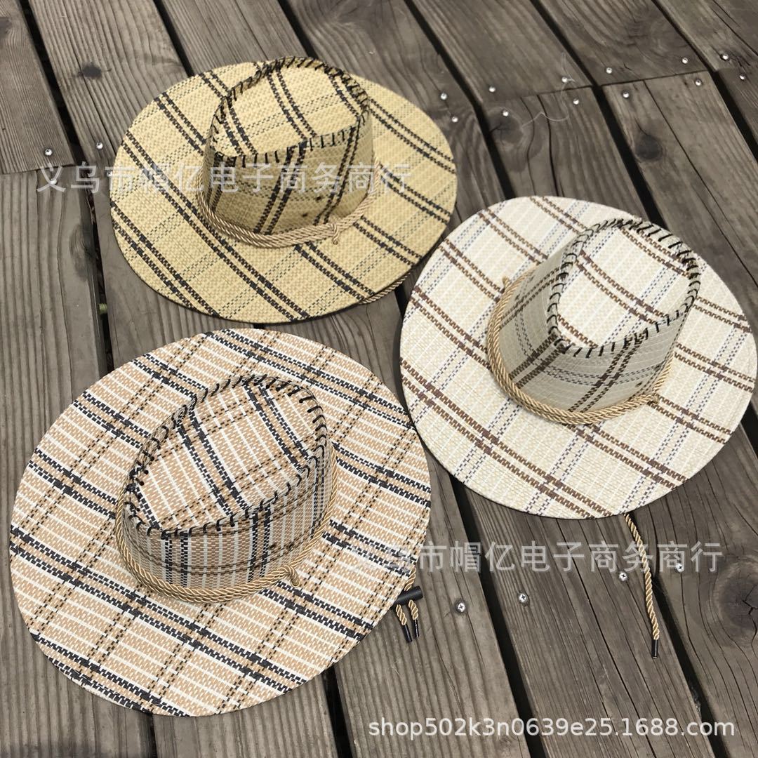 Spring and Summer Men's Straw Hat Cowboy Hat Wide Brim Outdoor Knight's Cap Camping Hat Sun Protection Sun Shade Straw Hat Travel Top Hat Spring and Summer Men's Straw Hat Cowboy Hat Wide Brim Outdoor Knight's Cap Camping Hat Sun Protection Sun Shade Straw Hat Travel Top Hat
