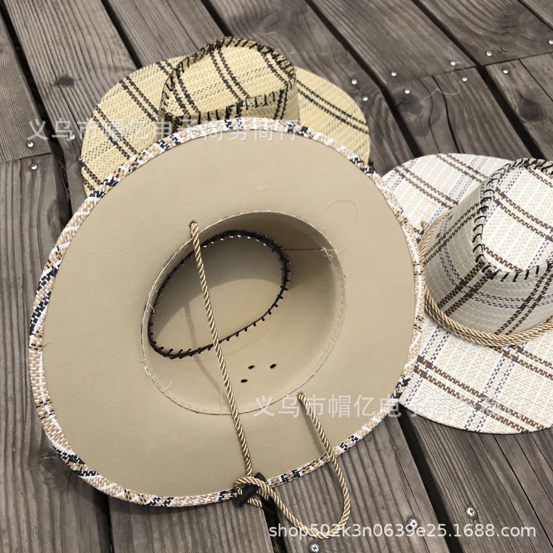 Spring and Summer Men's Straw Hat Cowboy Hat Wide Brim Outdoor Knight's Cap Camping Hat Sun Protection Sun Shade Straw Hat Travel Top Hat Spring and Summer Men's Straw Hat Cowboy Hat Wide Brim Outdoor Knight's Cap Camping Hat Sun Protection Sun Shade Straw Hat Travel Top Hat