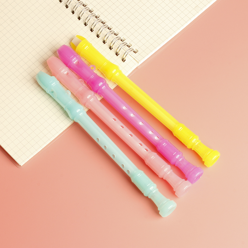 P-0197 Factory Direct Sales Luminous Modeling Flute Gel Pen Student Stationery Signature Pen Advertising Creative Gift Pen
