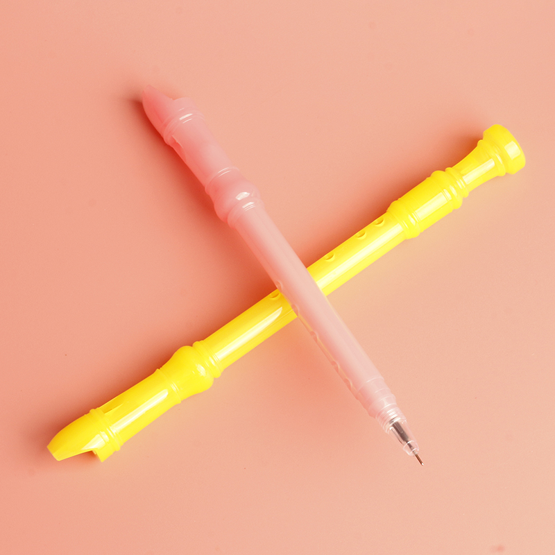 P-0197 Factory Direct Sales Luminous Modeling Flute Gel Pen Student Stationery Signature Pen Advertising Creative Gift Pen