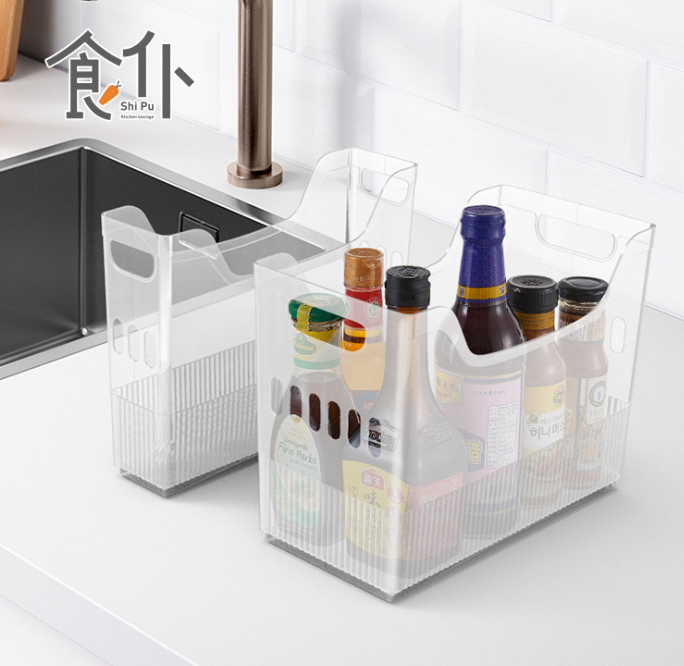 Micro Fire Source New New Chinese Kitchen Storage Box Office Folder Storage Box Handle Pulley Storage Basket