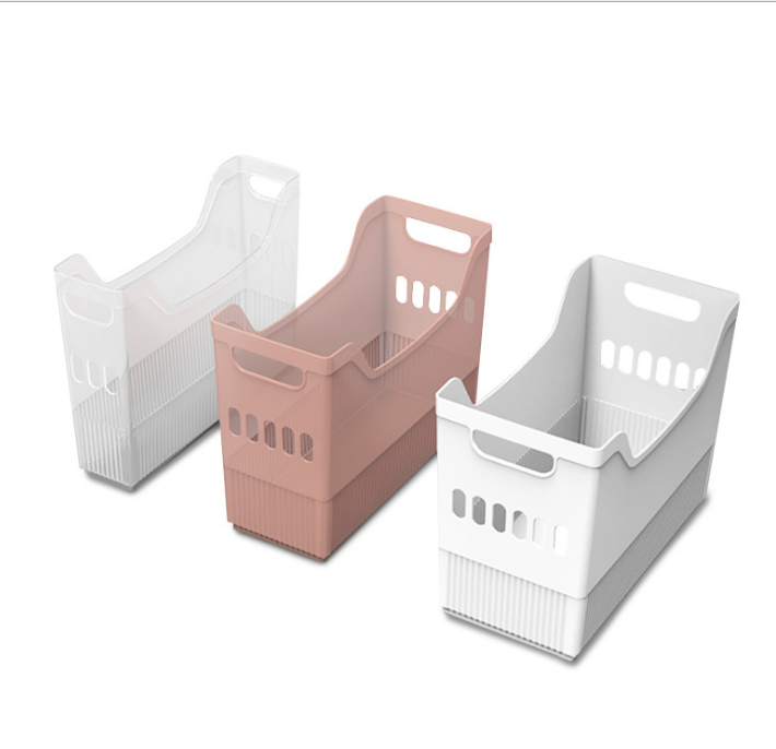 Micro Fire Source New New Chinese Kitchen Storage Box Office Folder Storage Box Handle Pulley Storage Basket