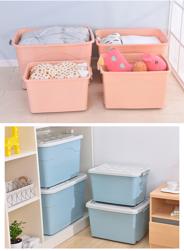 250L Extra Large Storage Box Storage Box Extra Large Clothes Quilt Storage Box 270L Storage Box with Pulley Plastic
