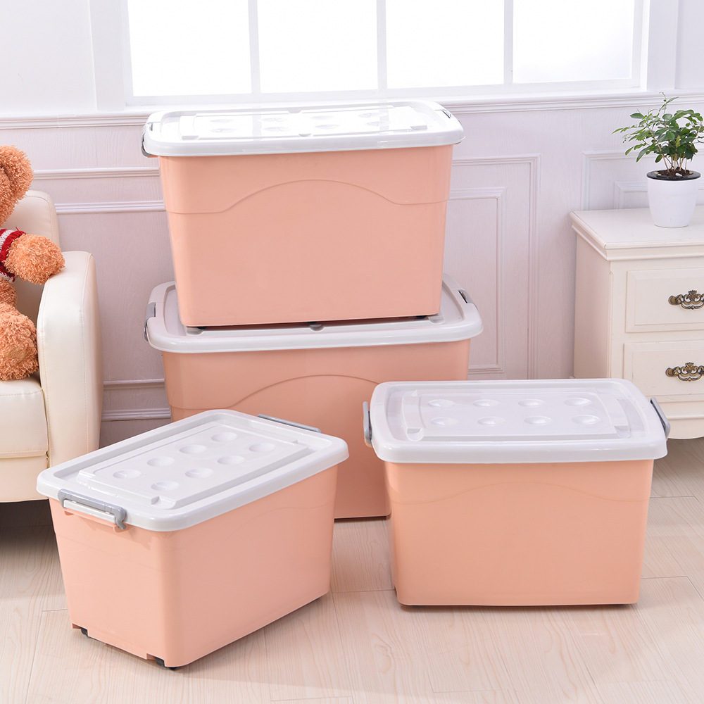 250L Extra Large Storage Box Storage Box Extra Large Clothes Quilt Storage Box 270L Storage Box with Pulley Plastic