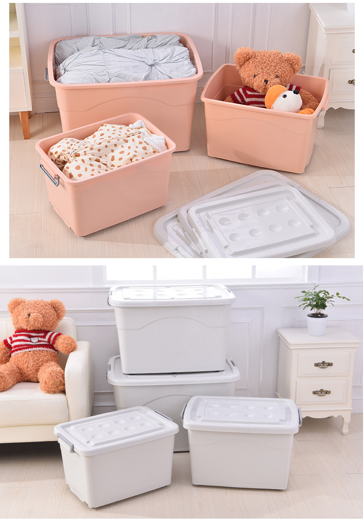 250L Extra Large Storage Box Storage Box Extra Large Clothes Quilt Storage Box 270L Storage Box with Pulley Plastic