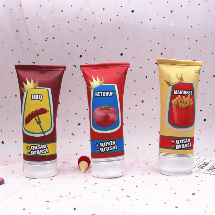 New toothpaste pen bag PU pen bag shape pencil bag stationery bag receive bag wash bag