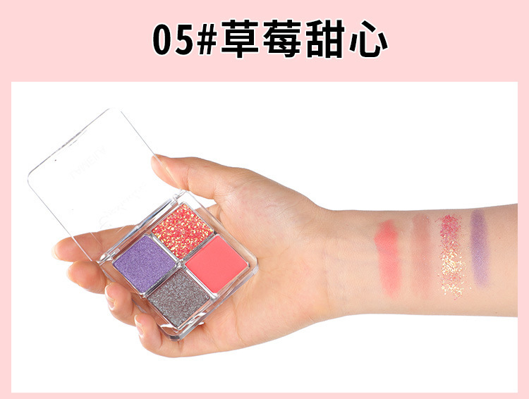 Wholesale New Four Color Eyeshadow Palette Shimmer Matte Makeup Portable Lazy Eyeshadow Makeup Online Red Live Broadcast Wholesale New Four Color Eyeshadow Palette Shimmer Matte Makeup Portable Lazy Eyeshadow Makeup Online Red Live Broadcast