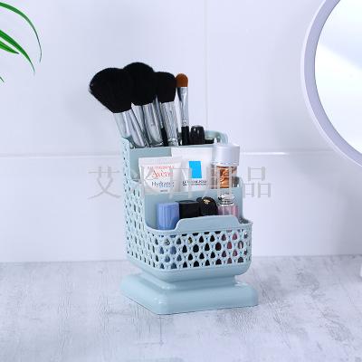 Jh-578 creative fresh square imitation cane pen container simple plastic desktop storage box student office supplies