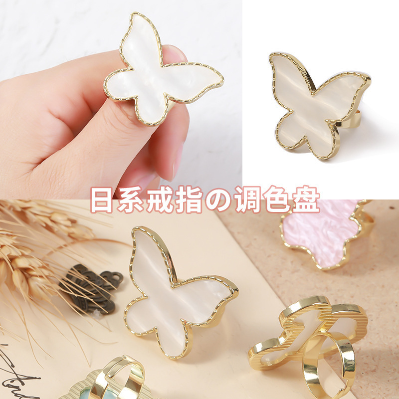 Internet Celebrity Nail Art Palette Agate Phnom Penh Resin Crystal Painted Ring Palette Nail Tip Display Manicure Implement