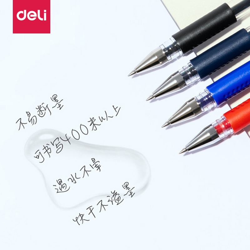 Deli Gel Pen 6600es Stationery Signature Carbon Ball Pen 0.5mm Office Pen Student Gel Pen Wholesale