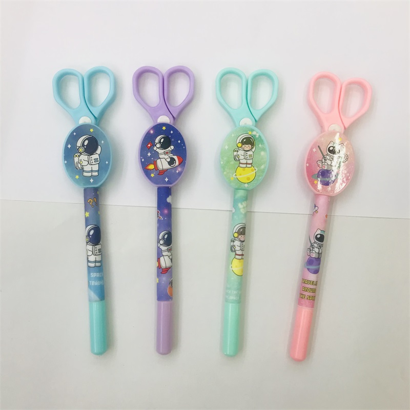 Creative Stationery Scissors Shape Gel Pen Student Children Fun Handmade Ball Pen Personalized Office Supplies Signature Pen