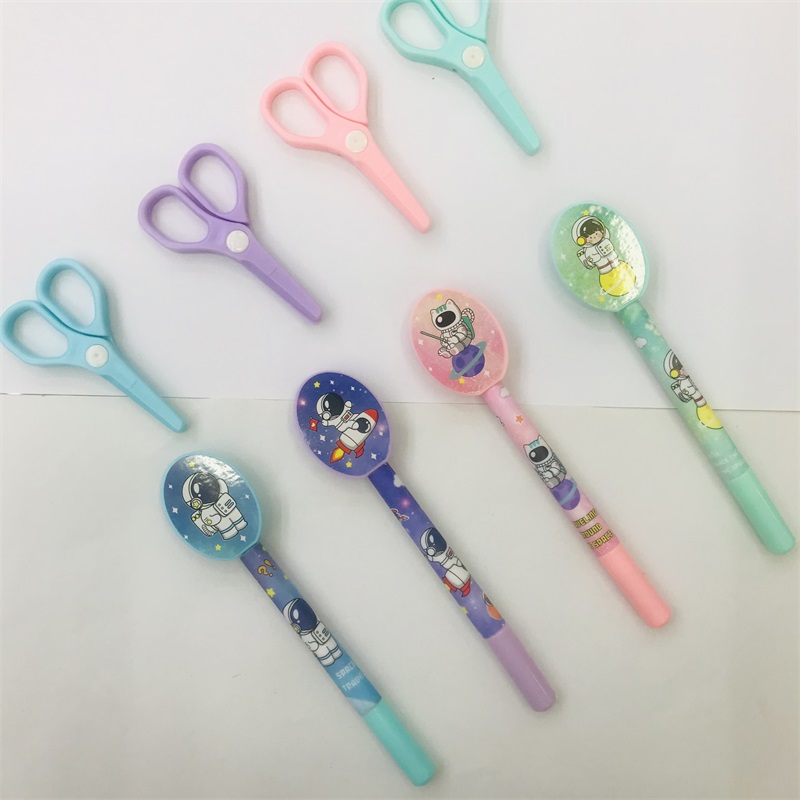 Creative Stationery Scissors Shape Gel Pen Student Children Fun Handmade Ball Pen Personalized Office Supplies Signature Pen