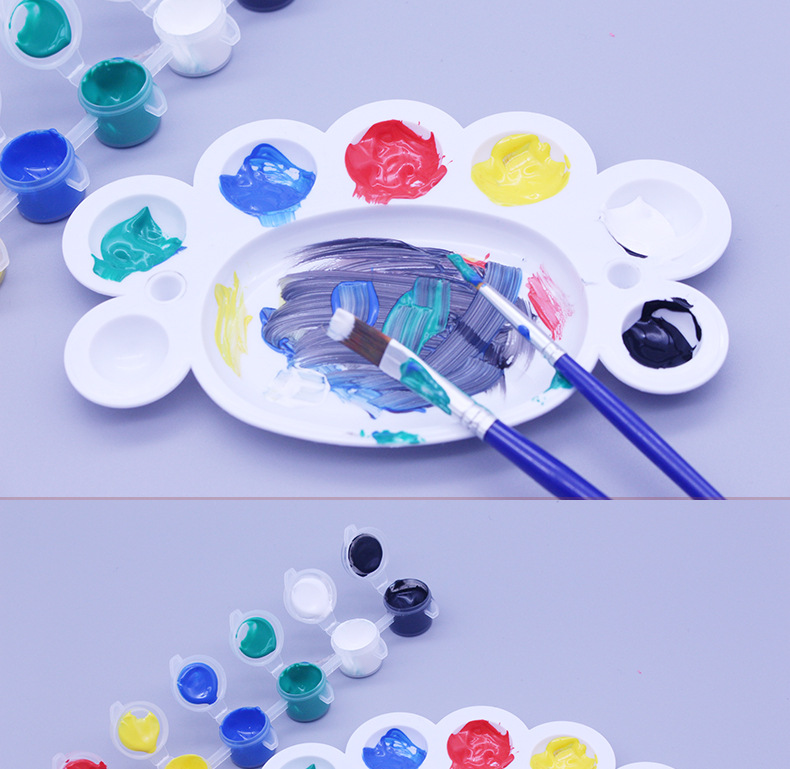 Children diy graffiti painting art palette palette oil painting palette pigment palette small eight-eye palette Children diy graffiti painting art palette palette oil painting palette pigment palette small eight-eye palette
