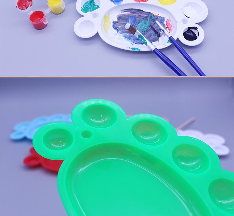 Children diy graffiti painting art palette palette oil painting palette pigment palette small eight-eye palette Children diy graffiti painting art palette palette oil painting palette pigment palette small eight-eye palette