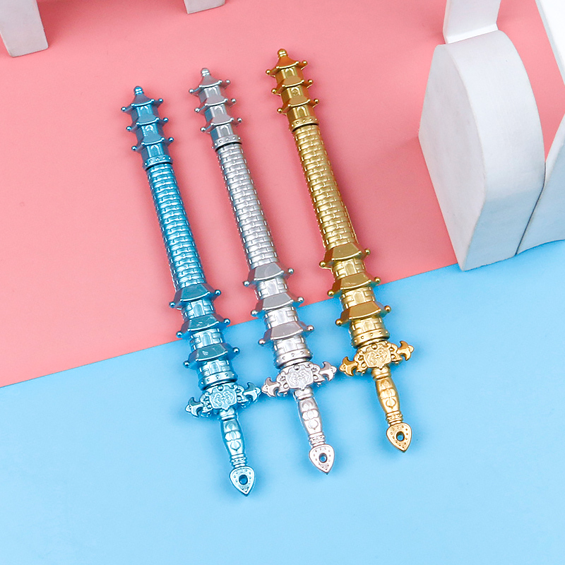 New Pagoda Sword Modeling Gel Pen Creative Black Gel Ink Pen Primary and Secondary School Supplies Gifts Rewards Wholesale