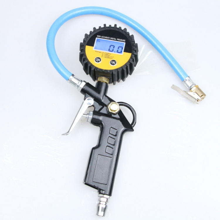 Factory Supply Tire Inflating Meter Deflated Inflatable Gun Tire Gun Pressure Measuring Inflating Meter with Oil Gauge Tire Inflator