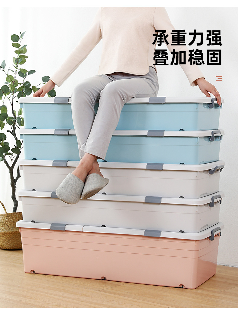 Bed Bottom Storage Box Flat Plastic Storage Box Home Dormitory Sorting Box for Collection under Bed Storage Box with Pulley Bed Bottom Storage Box Flat Plastic Storage Box Home Dormitory Sorting Box for Collection under Bed Storage Box with Pulley
