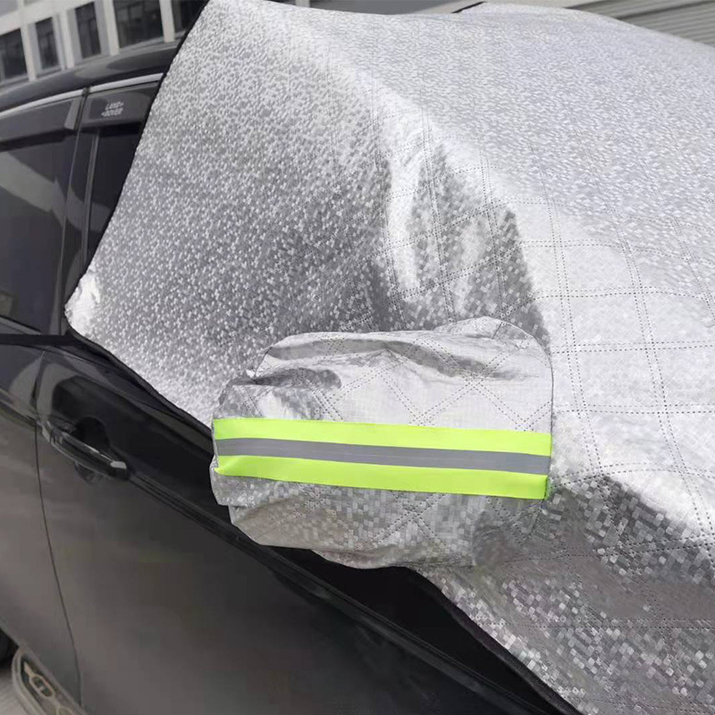 Foldable Aluminum Foil Car Sun Shade Summer Sunscreen Half Car Cover Sun-Proof Heat Insulator Curtain Car Sunshade