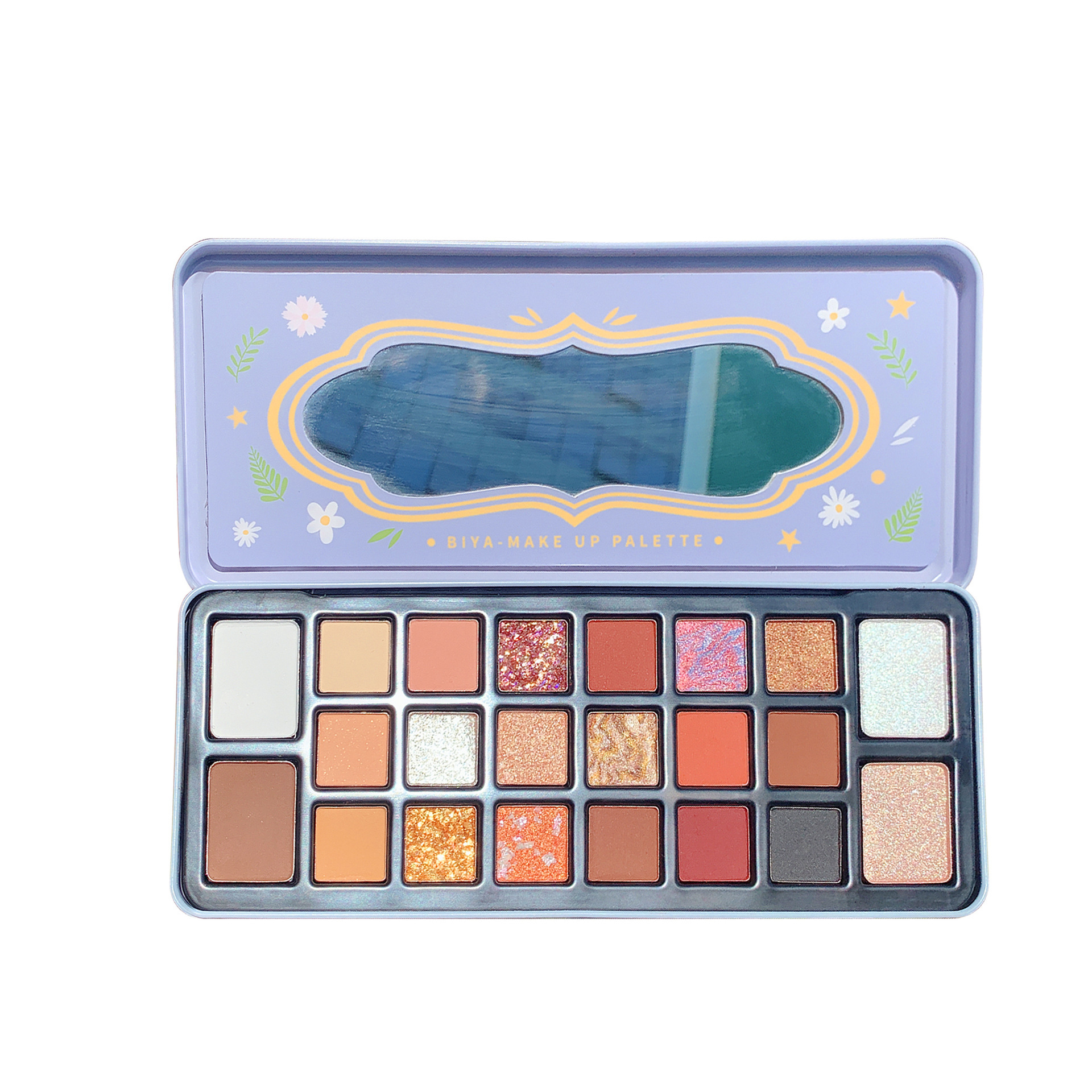Biya Biya 18-Color Eyeshadow Palette Multi-Color Mashed Potatoes Shimmer Matte Girl Iron Box Eye Shadow Plate Nude Makeup Beginner