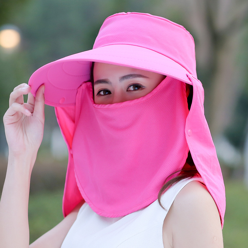 Factory Price Wholesale Labor Protection Worker Lady Summer Cycling Sun Shade Face Care UV Protection Wide Brim Hat Tea Picking Hat