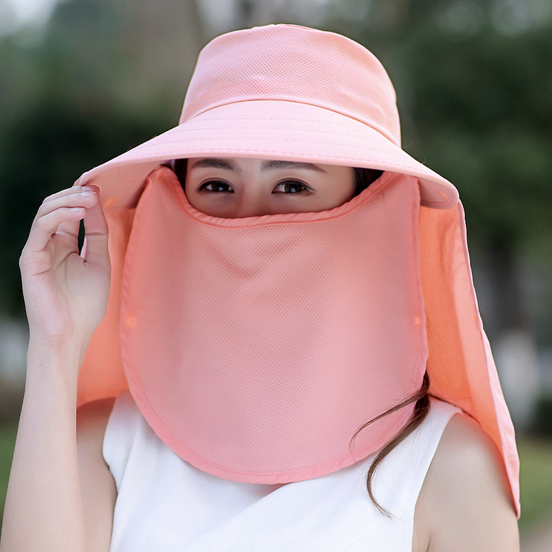 Factory Price Wholesale Labor Protection Worker Lady Summer Cycling Sun Shade Face Care UV Protection Wide Brim Hat Tea Picking Hat