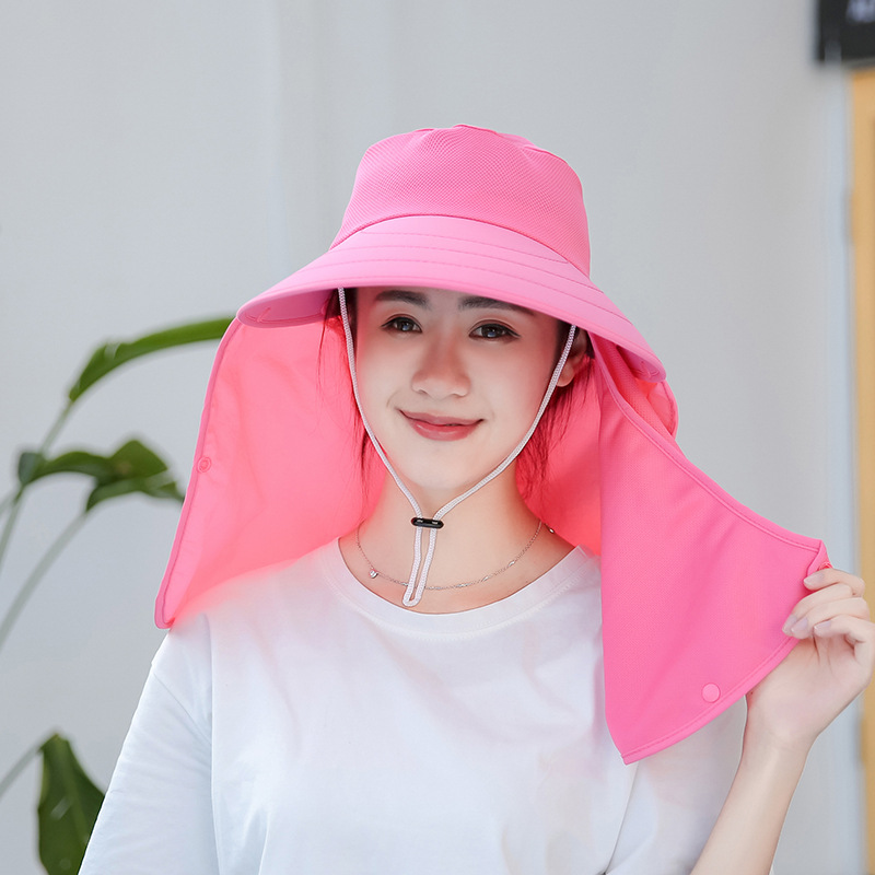 Factory Price Wholesale Labor Protection Worker Lady Summer Cycling Sun Shade Face Care UV Protection Wide Brim Hat Tea Picking Hat
