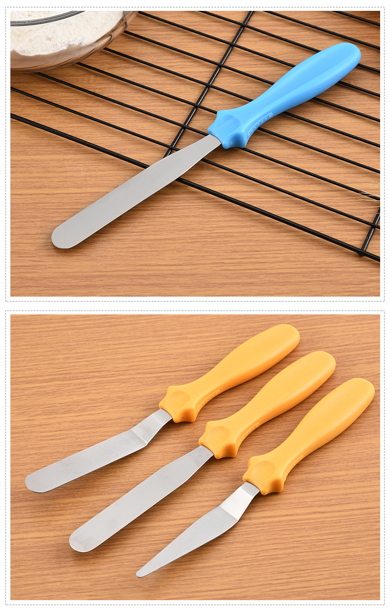 Three-Piece Set Butter Knife Cake Palette Knife Stainless Steel Spatula Set Baking Tool Spot Three-Piece Set Butter Knife Cake Palette Knife Stainless Steel Spatula Set Baking Tool Spot