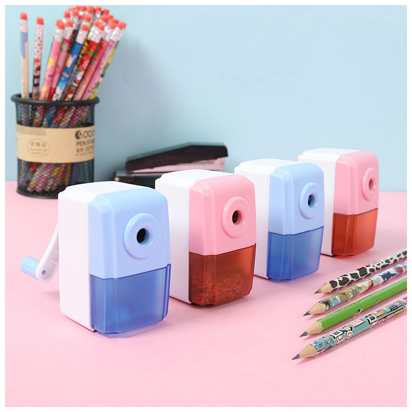 Creative Pupil Prize Hand-Cranking Pencil Sharpener Automatic Pen Input Pencil Shapper School Supplies Children&#039;s Gift Pencil Knife