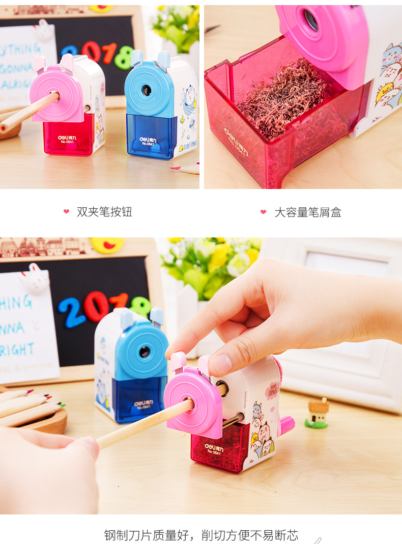 Deli Stationery 0641 Pencil Sharpener Hand-Cranked Pencil Sharpener Pencil Sharpener Pencil Sharpener Manual Pencil Sharpener for Children Deli Stationery 0641 Pencil Sharpener Hand-Cranked Pencil Sharpener Pencil Sharpener Pencil Sharpener Manual Pencil Sharpener for Children