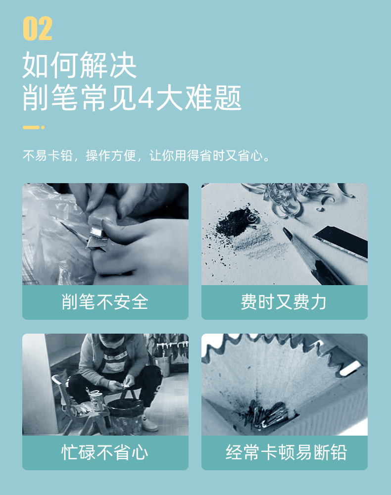 Factory Direct Supply Cute Penknife Cartoon Creative Pencil Sharpener E-Commerce Drainage Hand-Cranking Pencil Sharpener Wholesale Pencil Sharpener