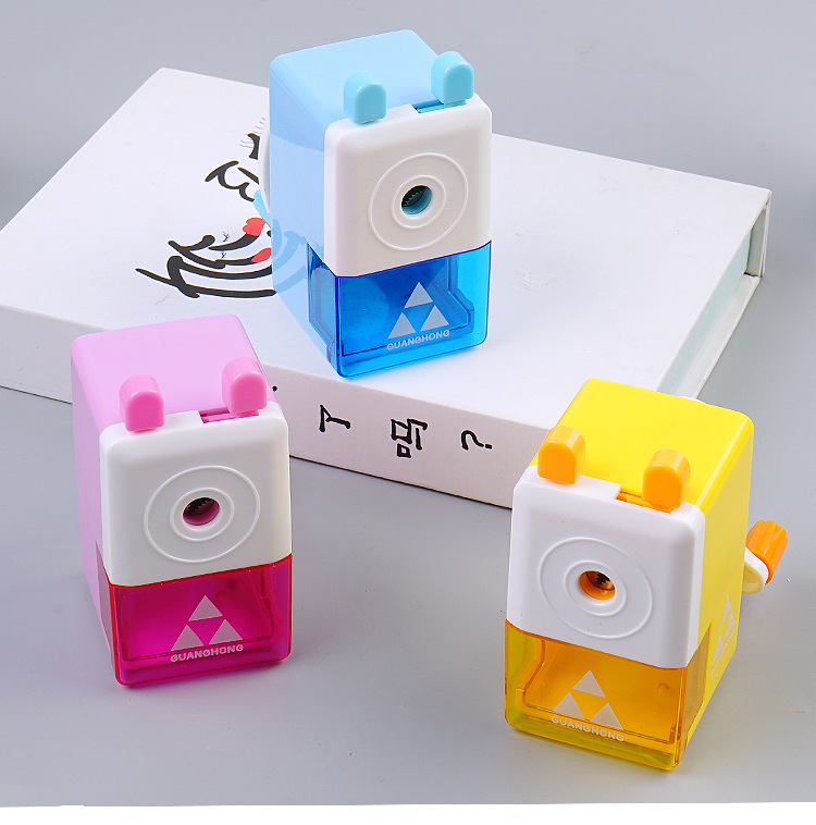 Creative Hand-Cranked Pencil Sharpener Pencil Sharpener Cute Pencil Shapper Primary and Secondary School Pencil-Sharpening Machine Gift Children Learning Stationery
