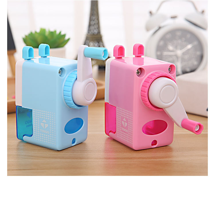 Creative Hand-Cranked Pencil Sharpener Pencil Sharpener Cute Pencil Shapper Primary and Secondary School Pencil-Sharpening Machine Gift Children Learning Stationery
