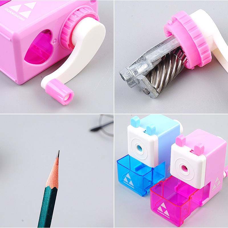 Creative Hand-Cranked Pencil Sharpener Pencil Sharpener Cute Pencil Shapper Primary and Secondary School Pencil-Sharpening Machine Gift Children Learning Stationery
