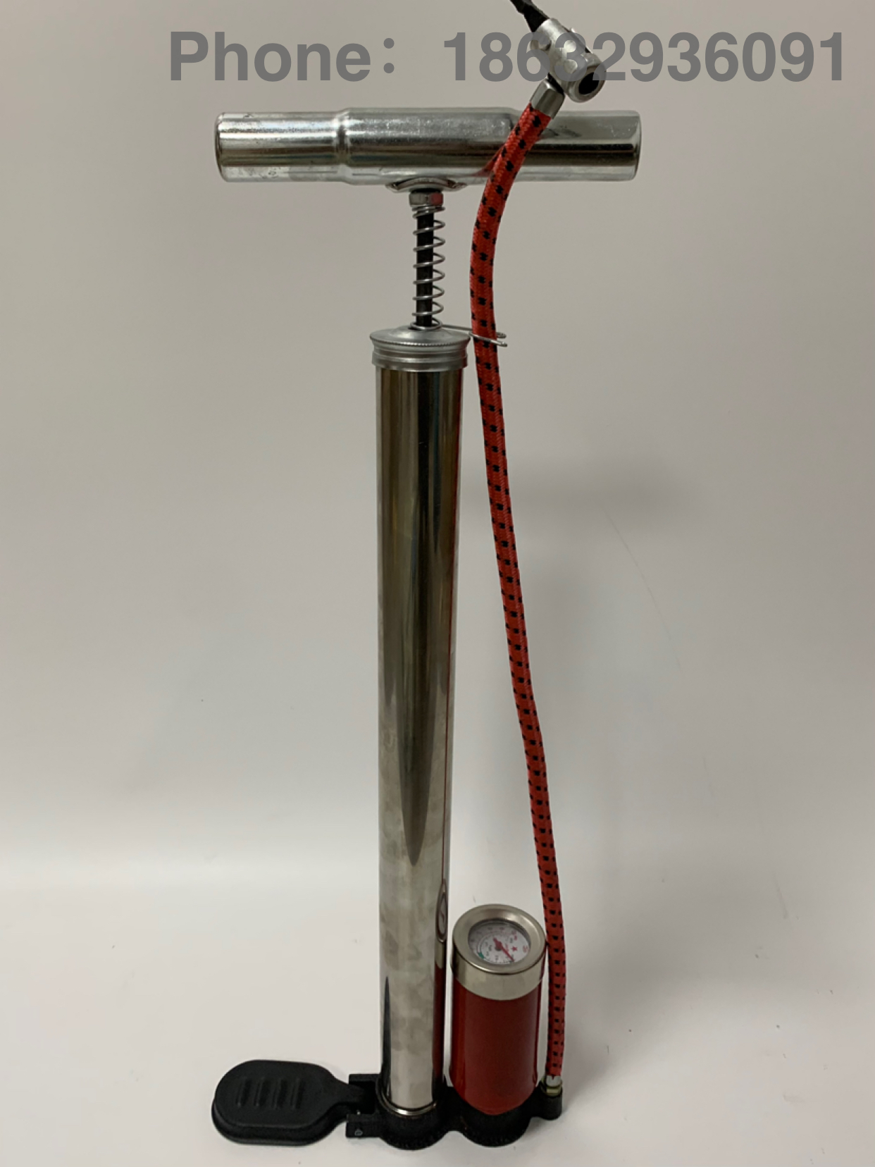 The old stainless steel high pressure pump Bicycle car inflator pump motorbike mountain bike pump