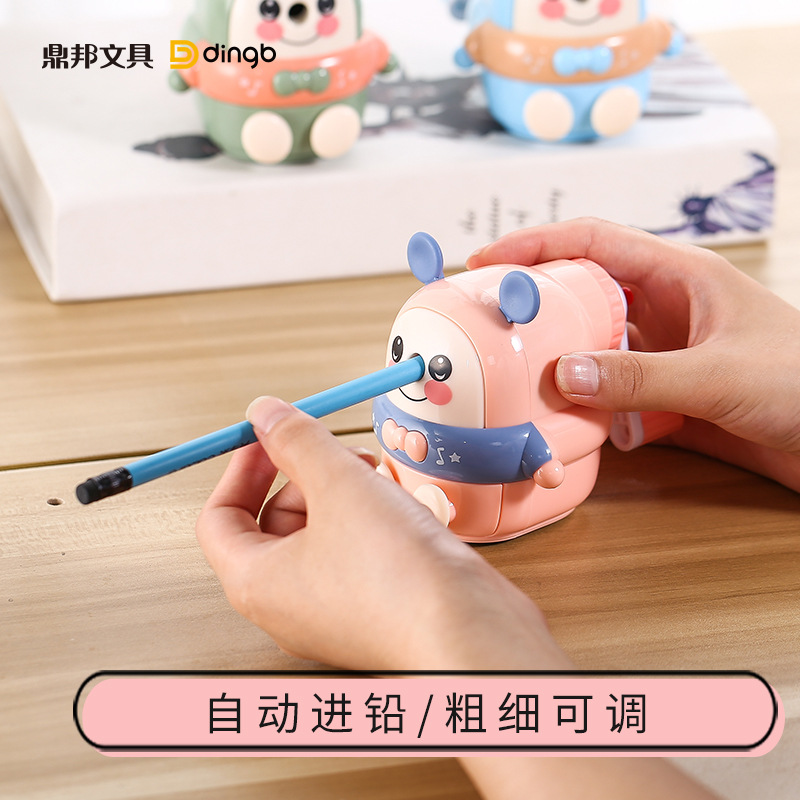 Dingbang Pencil Sharpener Children&#039;s Pencil Sharpener Cartoon Pencil Knife Stationery Automatic Hand-Cranking Pencil Shapper Wholesale Penknife
