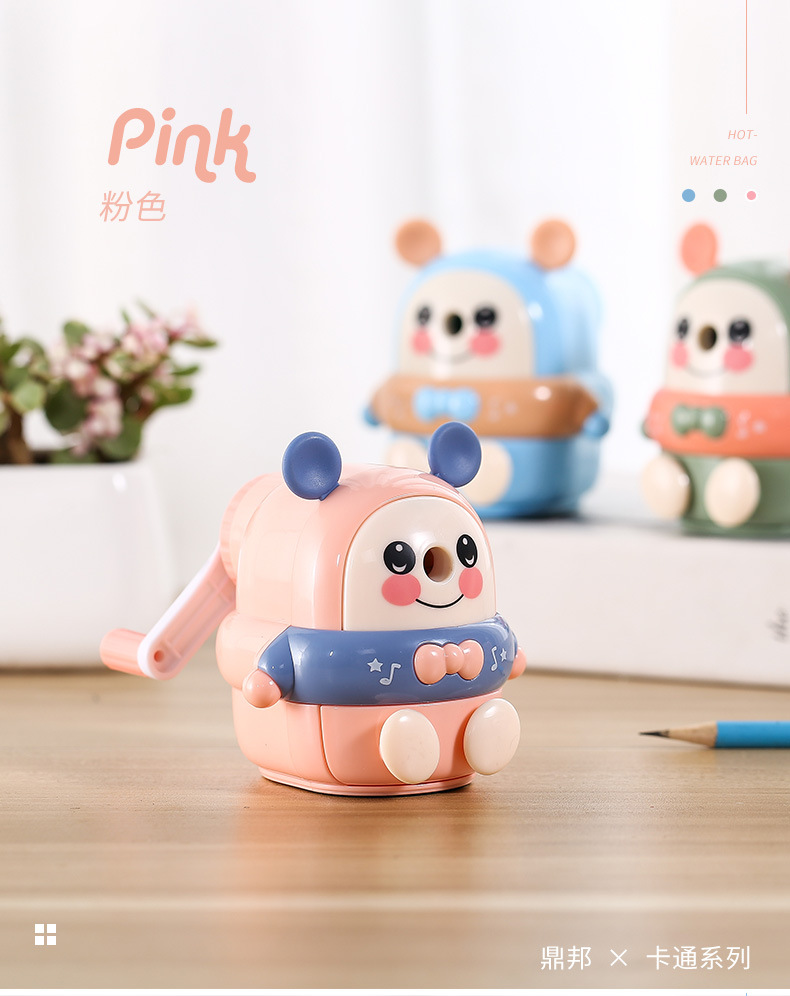 Dingbang Pencil Sharpener Children's Pencil Sharpener Cartoon Pencil Knife Stationery Automatic Hand-Cranking Pencil Shapper Wholesale Penknife