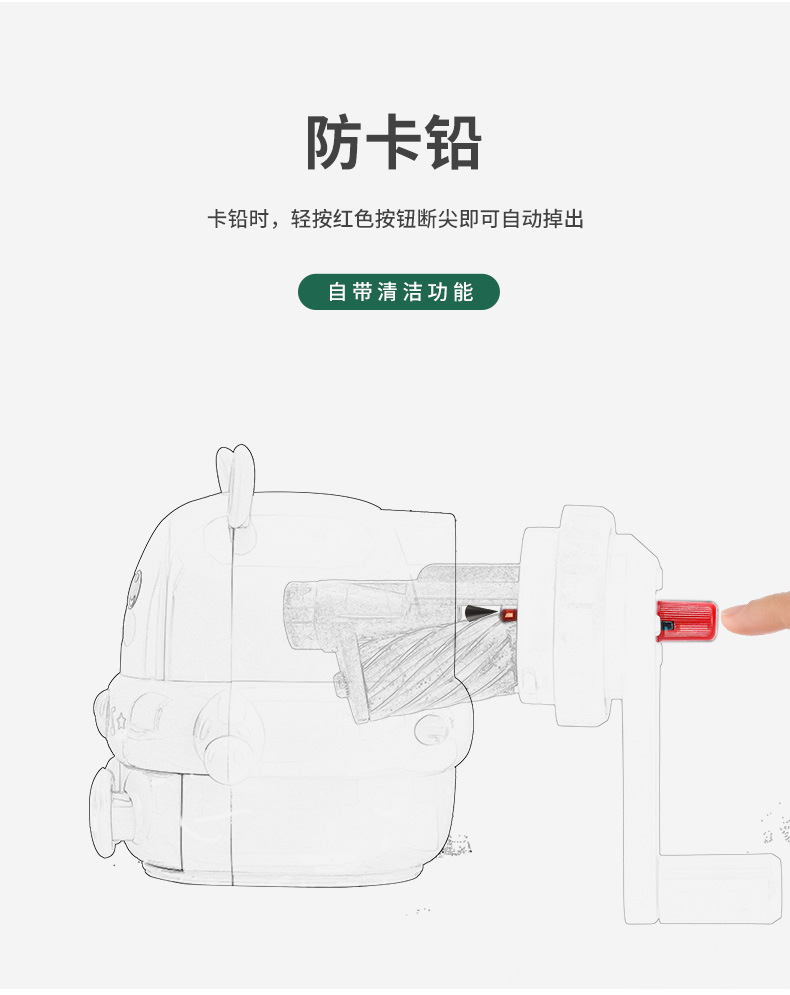 Dingbang Pencil Sharpener Children's Pencil Sharpener Cartoon Pencil Knife Stationery Automatic Hand-Cranking Pencil Shapper Wholesale Penknife