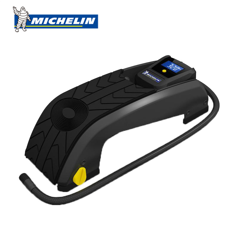 Real Michelin digital display horizontal bar foot pump on the small digital display tire pressure inflator Real Michelin digital display horizontal bar foot pump on the small digital display tire pressure inflator