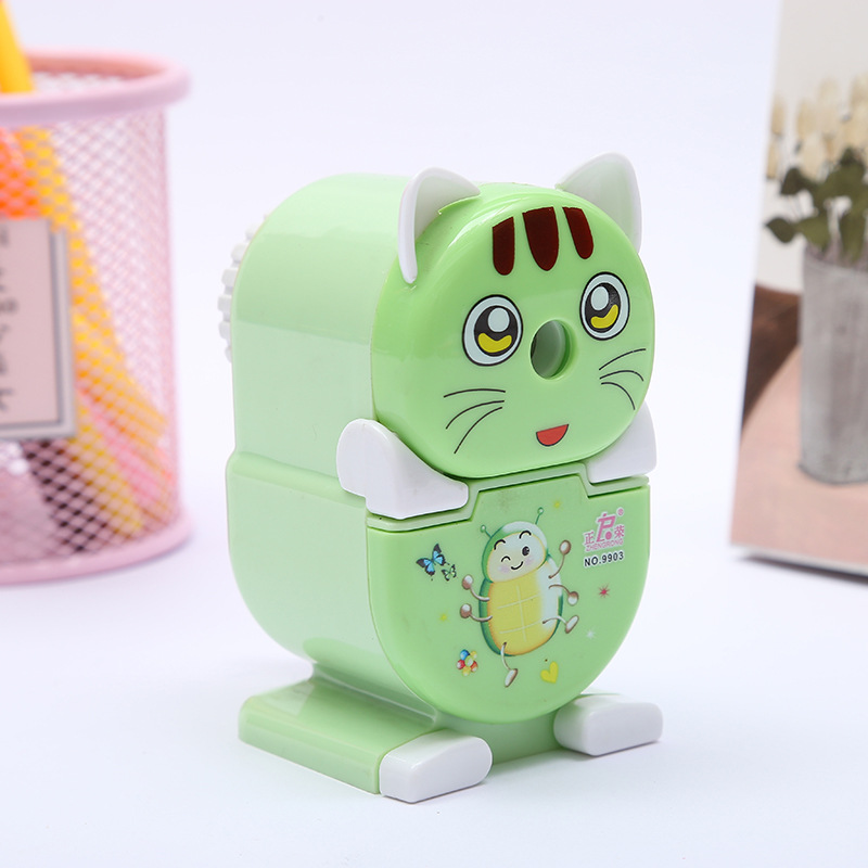 Manufacturers direct marketing creative cute spend cat pencil sharpener student cartoon pencil sharpener animal hand reeler