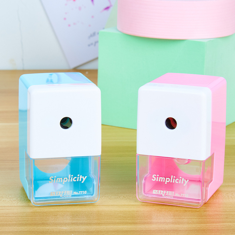 Alloy Steel Cutter Core Pencil Sharpener Cartoon Hand-Cranking Penknife Automatic Pen Feeding Pencil Sharpener Custom Drainage Pencil Shapper