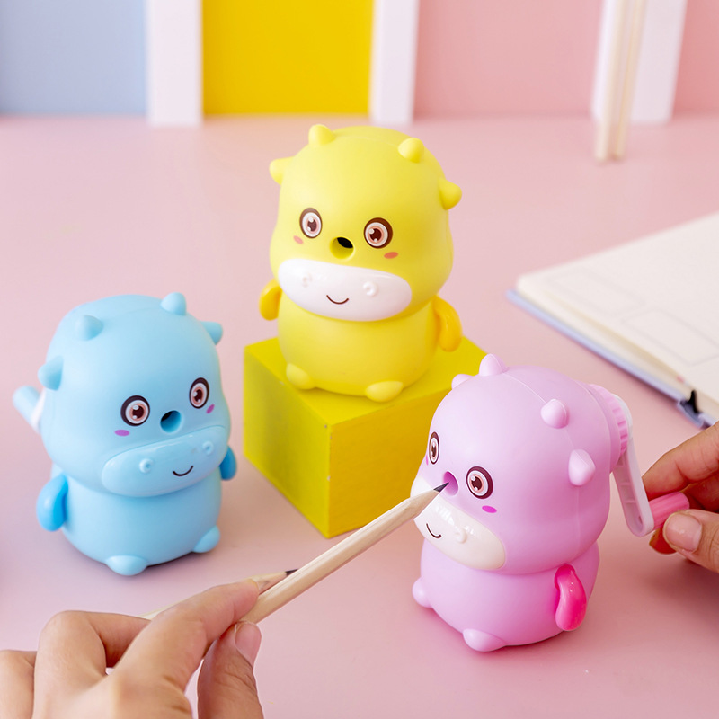 Creative Cartoon Calf Hand-Cranking Pencil Sharpener Learning Stationery Pupil Prize Automatic Lead Pencil Sharpener Pencil Sharpener