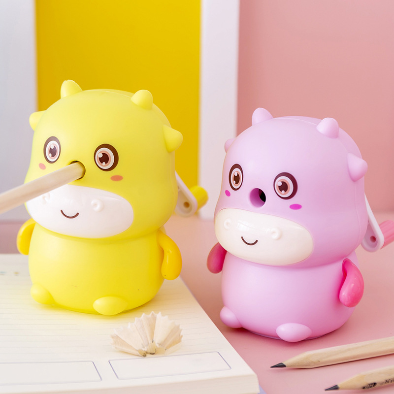Creative Cartoon Calf Hand-Cranking Pencil Sharpener Learning Stationery Pupil Prize Automatic Lead Pencil Sharpener Pencil Sharpener