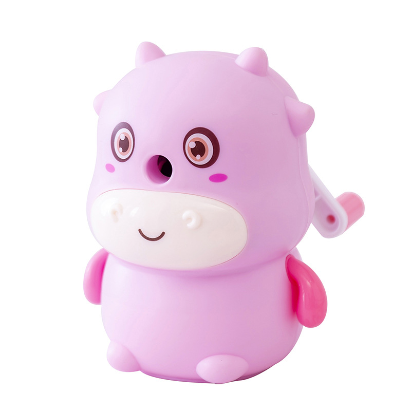 Creative Cartoon Calf Hand-Cranking Pencil Sharpener Learning Stationery Pupil Prize Automatic Lead Pencil Sharpener Pencil Sharpener