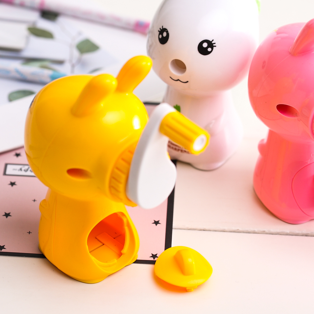 Changli 220 Student Cartoon Rabbit Automatic Advance and Retreat Lead Pencil Sharpener Hand-Cranked